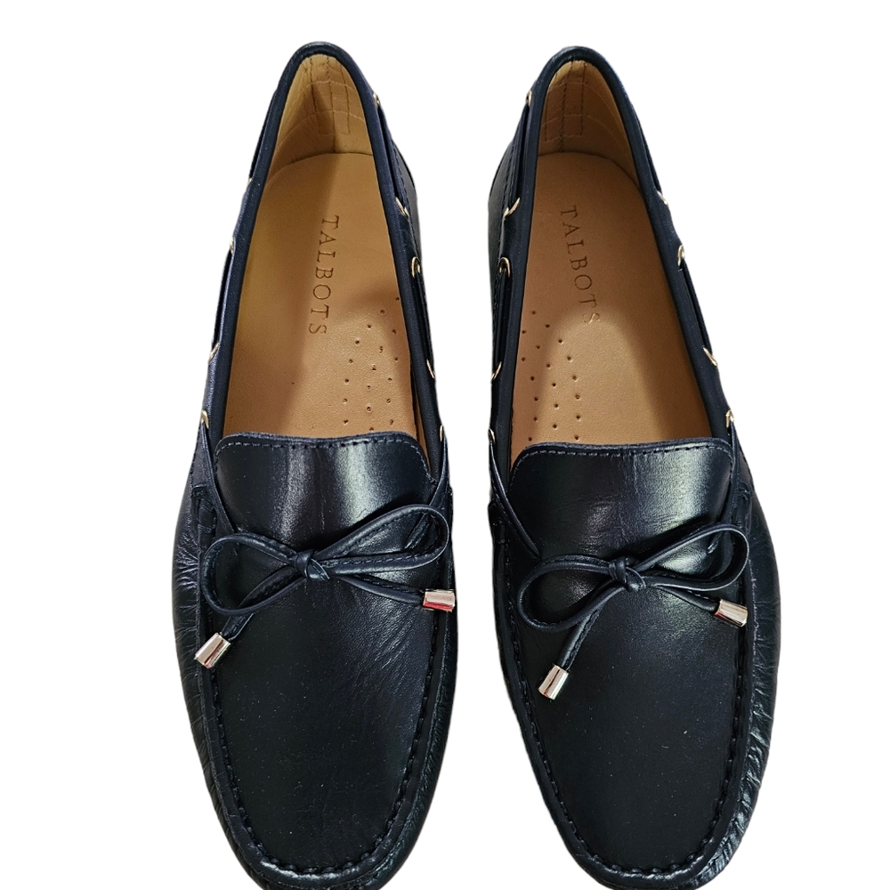 Talbots navy loafers, size 8